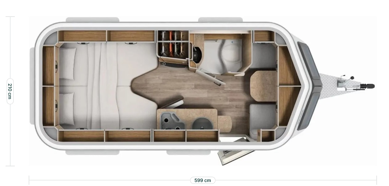 HYMER ERIBA Troll 60 Edition -- Längsbett -- Mover -- Luftvorzelt -- Markise & LED -- Veloträger -- Eriba Winterabdeckplane-image-29