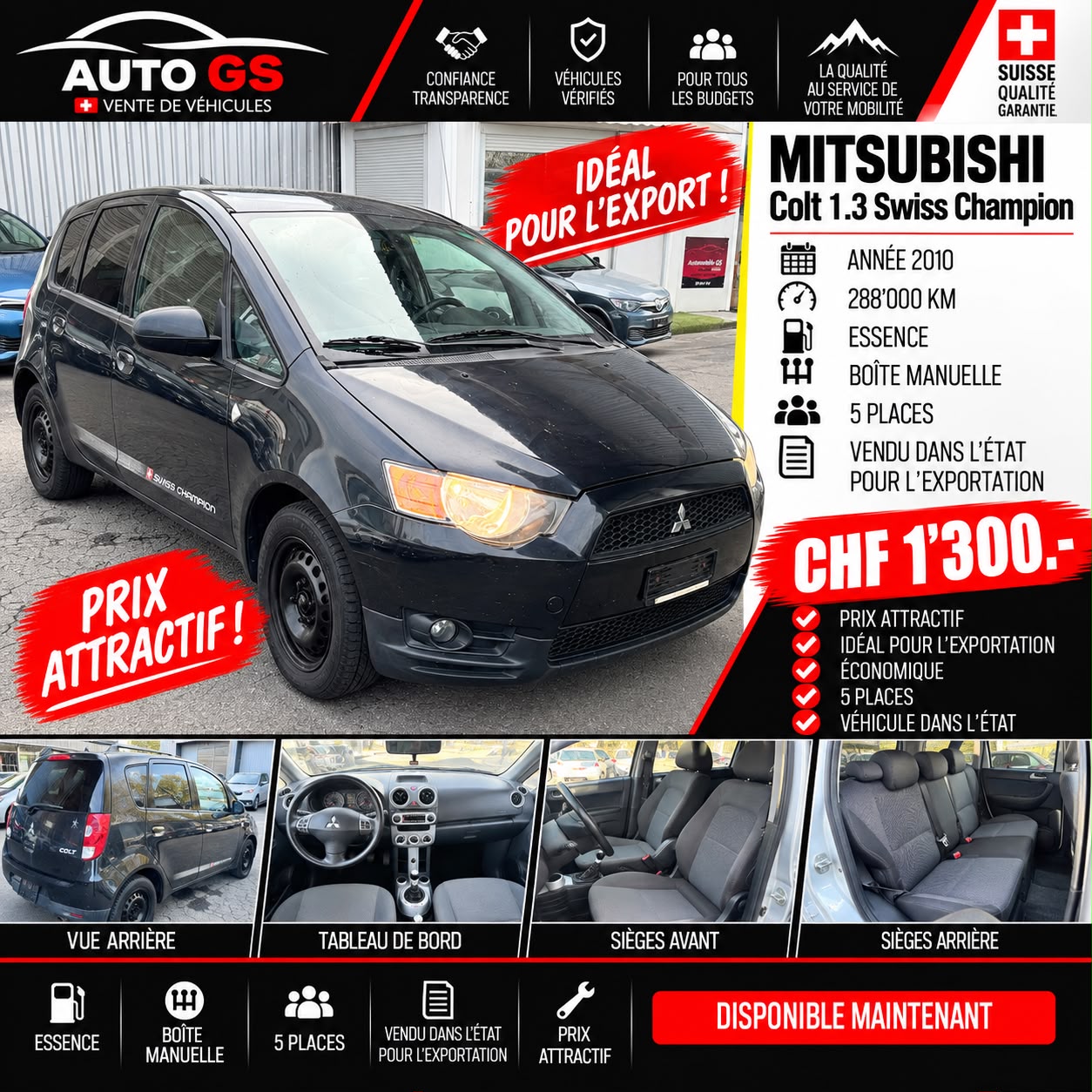 MITSUBISHI Colt 1.3 16V Swiss Champion ClearTec