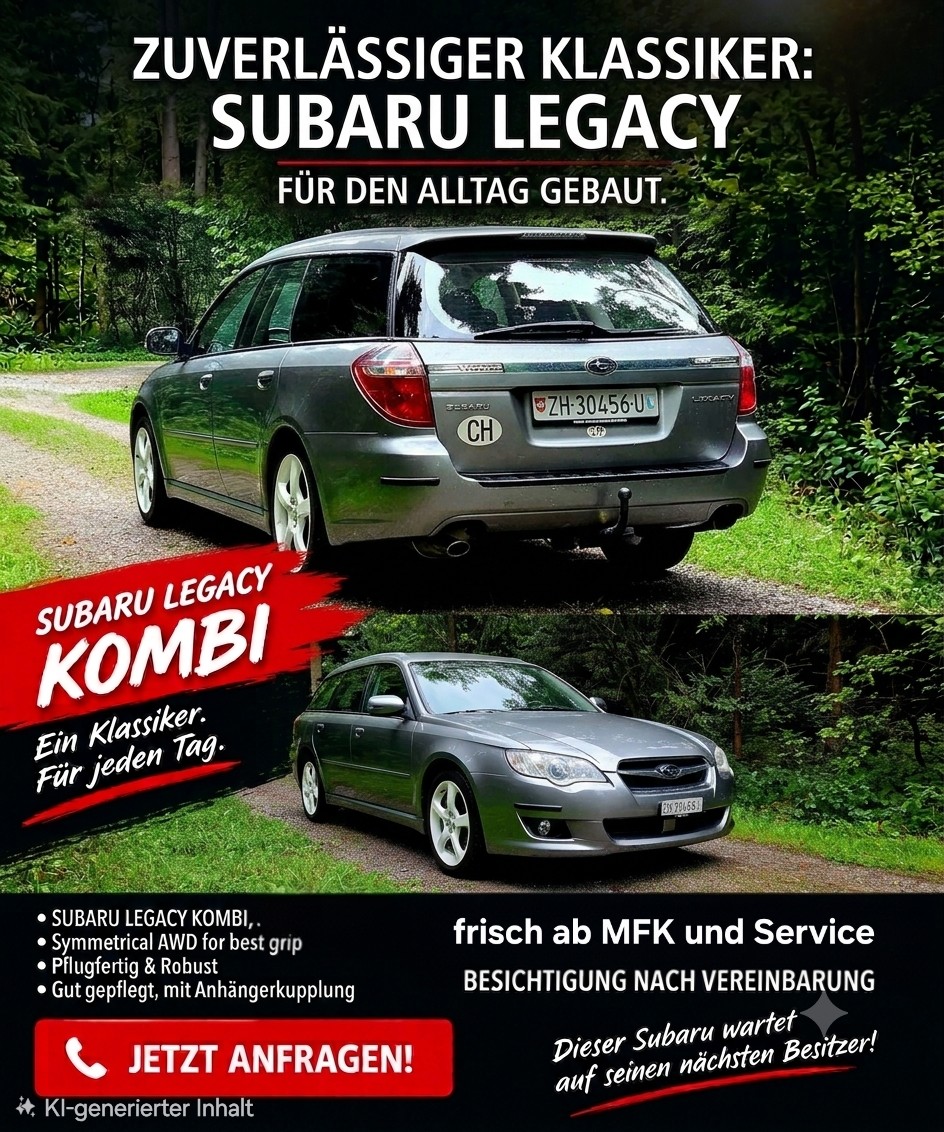 SUBARU Legacy 2.0R AWD Swiss