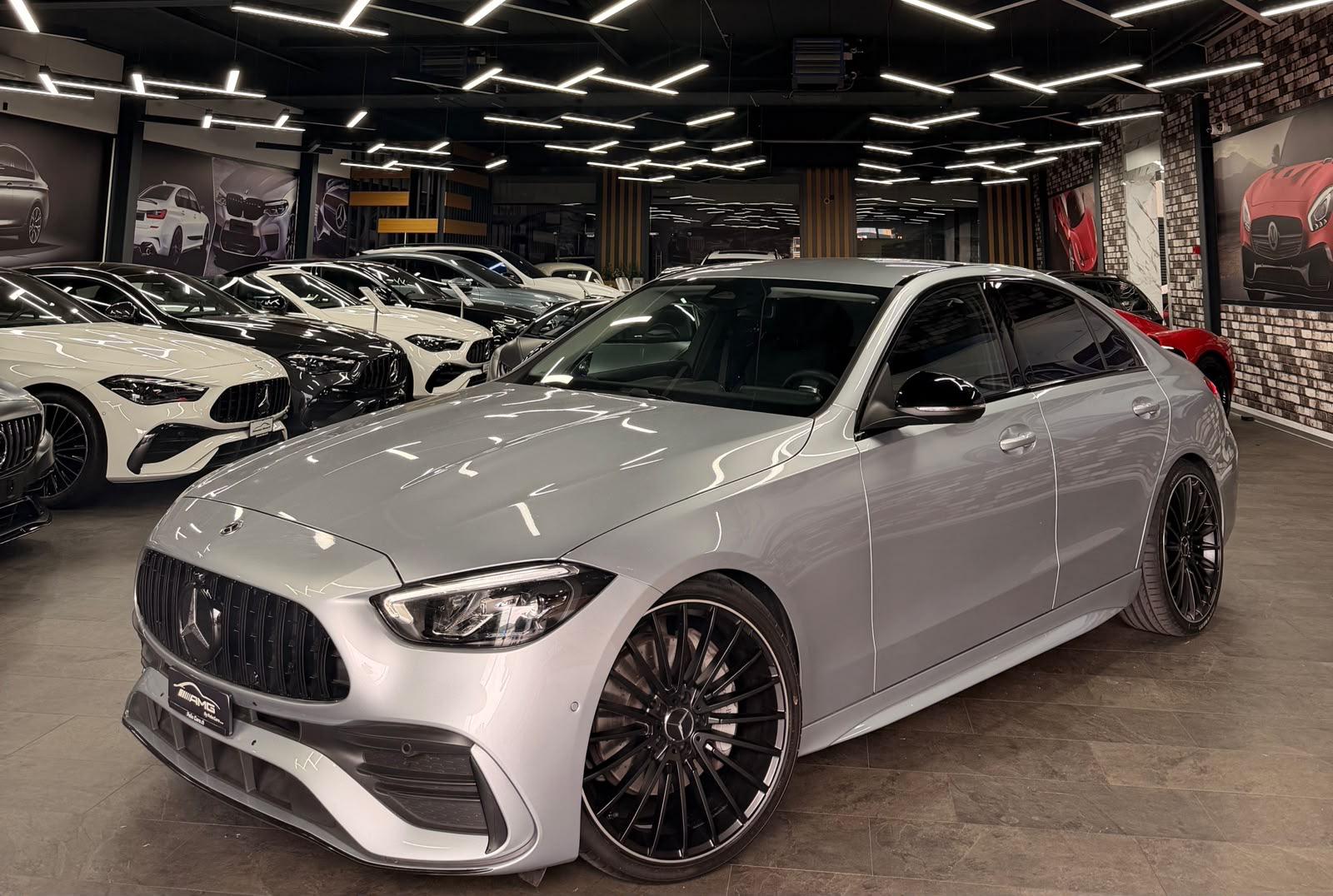MERCEDES-BENZ C 180AMG (C63s AMG Bodykit) Limited Silver&Black Performance 5 Jahre Werksgarantie & Gratisservice