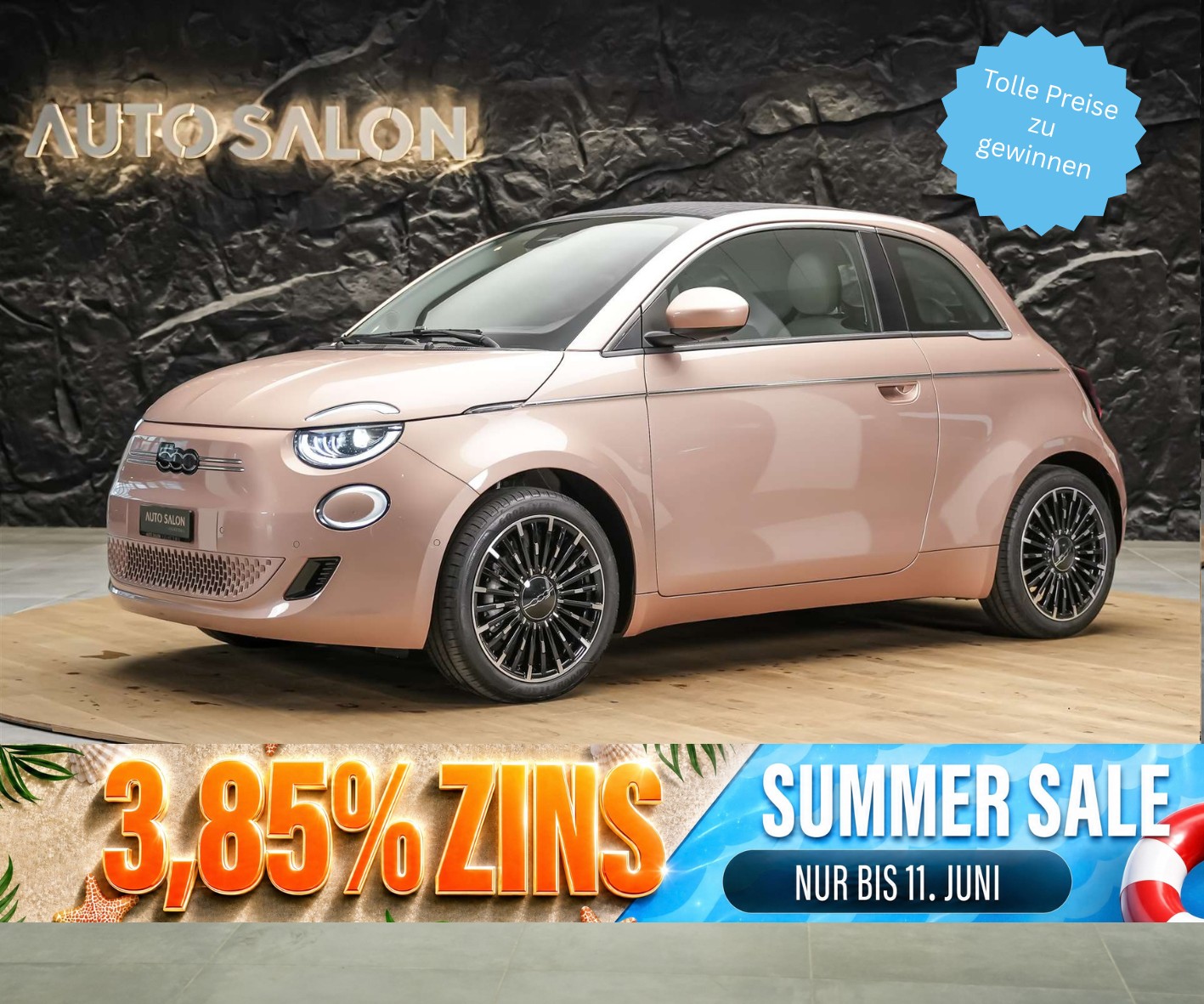 FIAT 500 C electric 87 kW La Prima *Rose Gold Metallic*