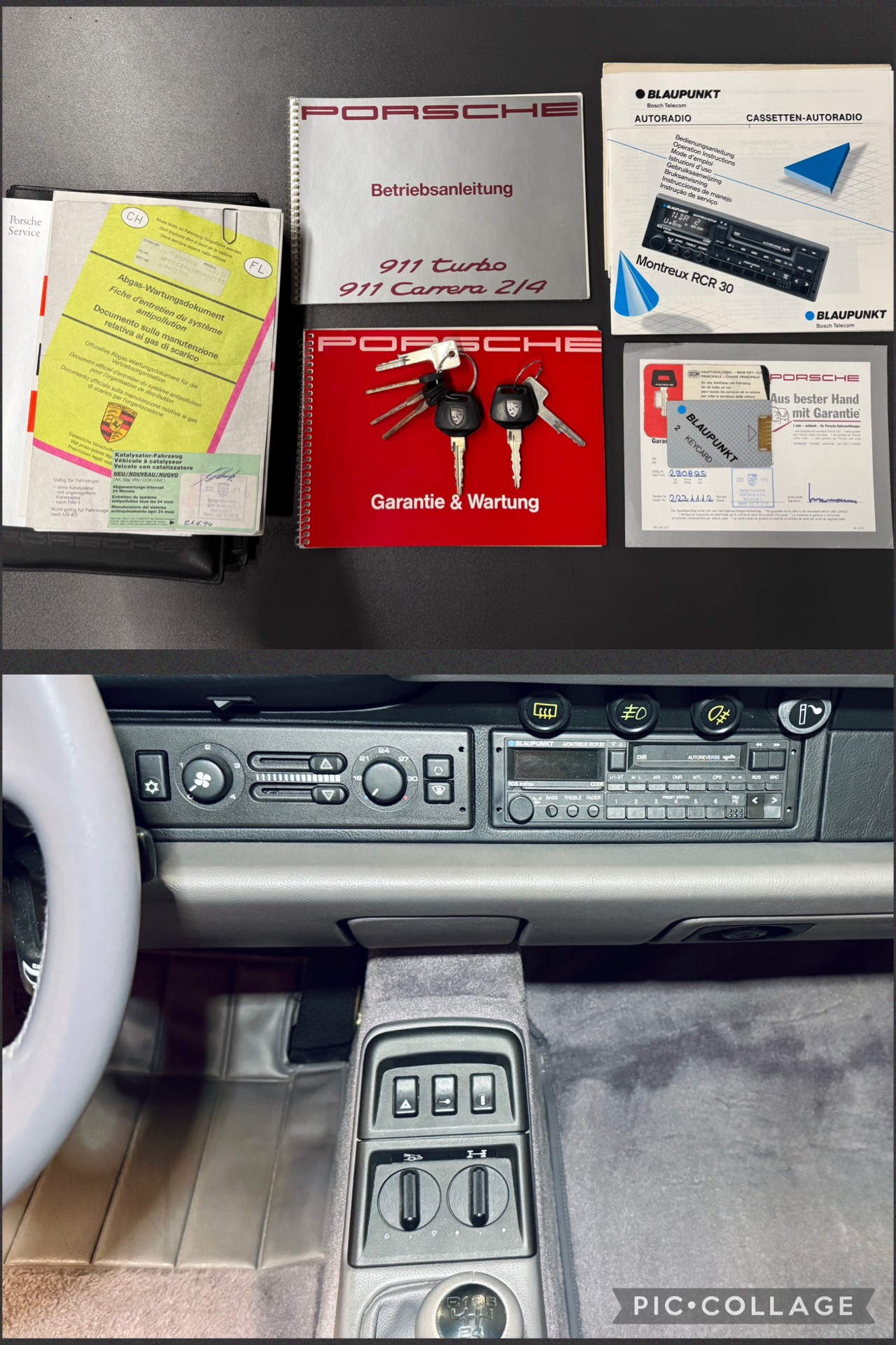 PORSCHE 911 964 Carrera 4 mit seltenem „Multicolor Cloth Grey Interieur“ Veteran-image-13
