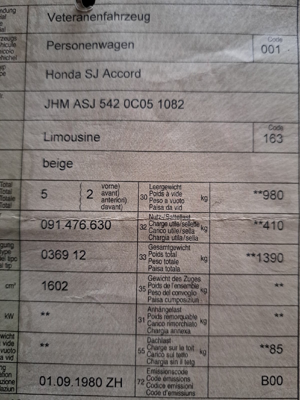 HONDA ACCORD SJ 1600-image-6