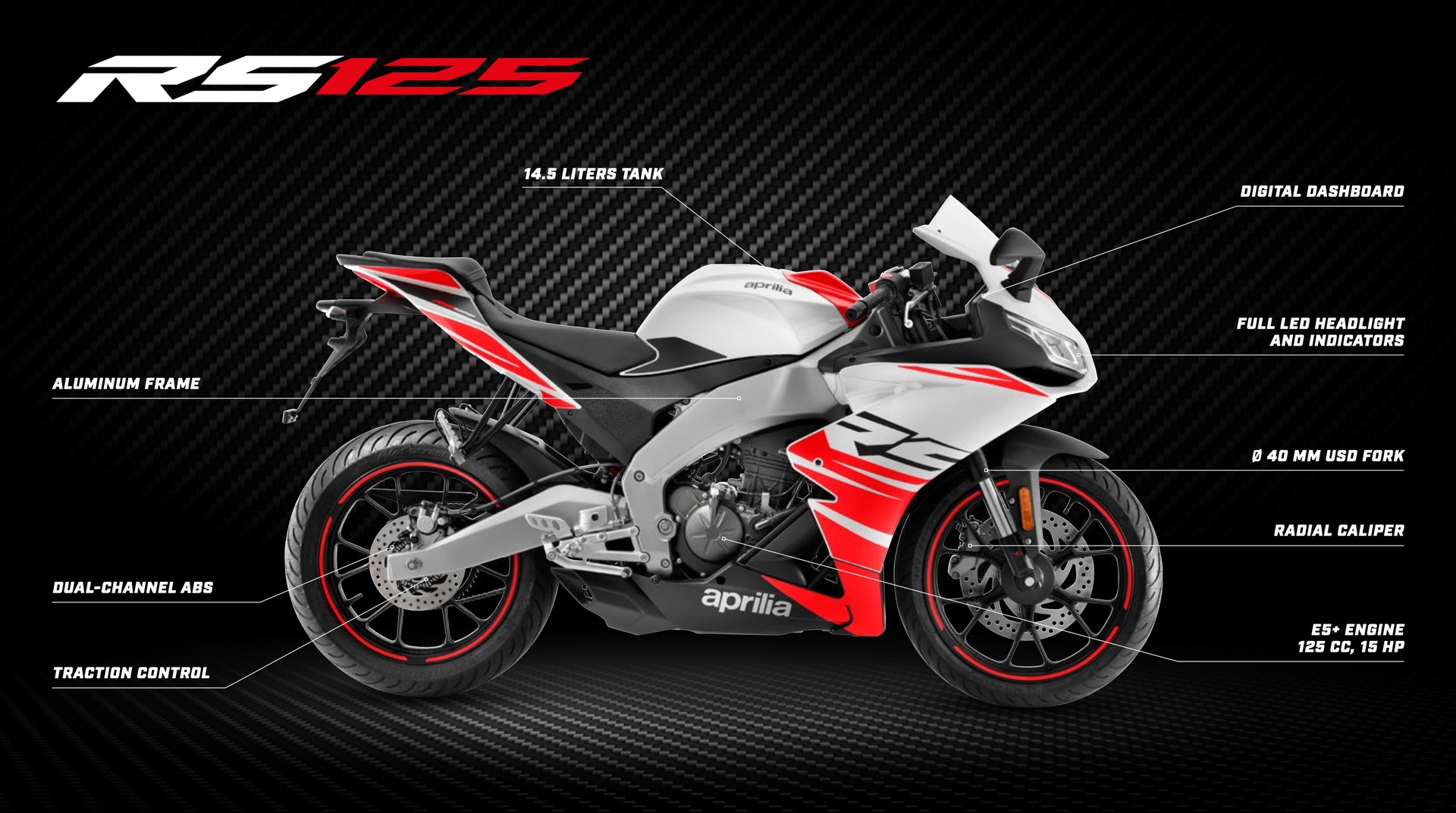 APRILIA RS 125 ABS E5+ 2026 Kingsnake White-image-5